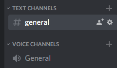 Discord server and channels